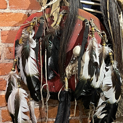 Red Wolf Native American Style Spirit Mask by Cindy Jo Popejoy