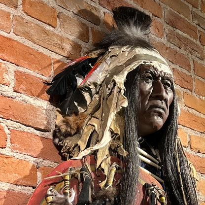 Red Wolf Native American Style Spirit Mask by Cindy Jo Popejoy