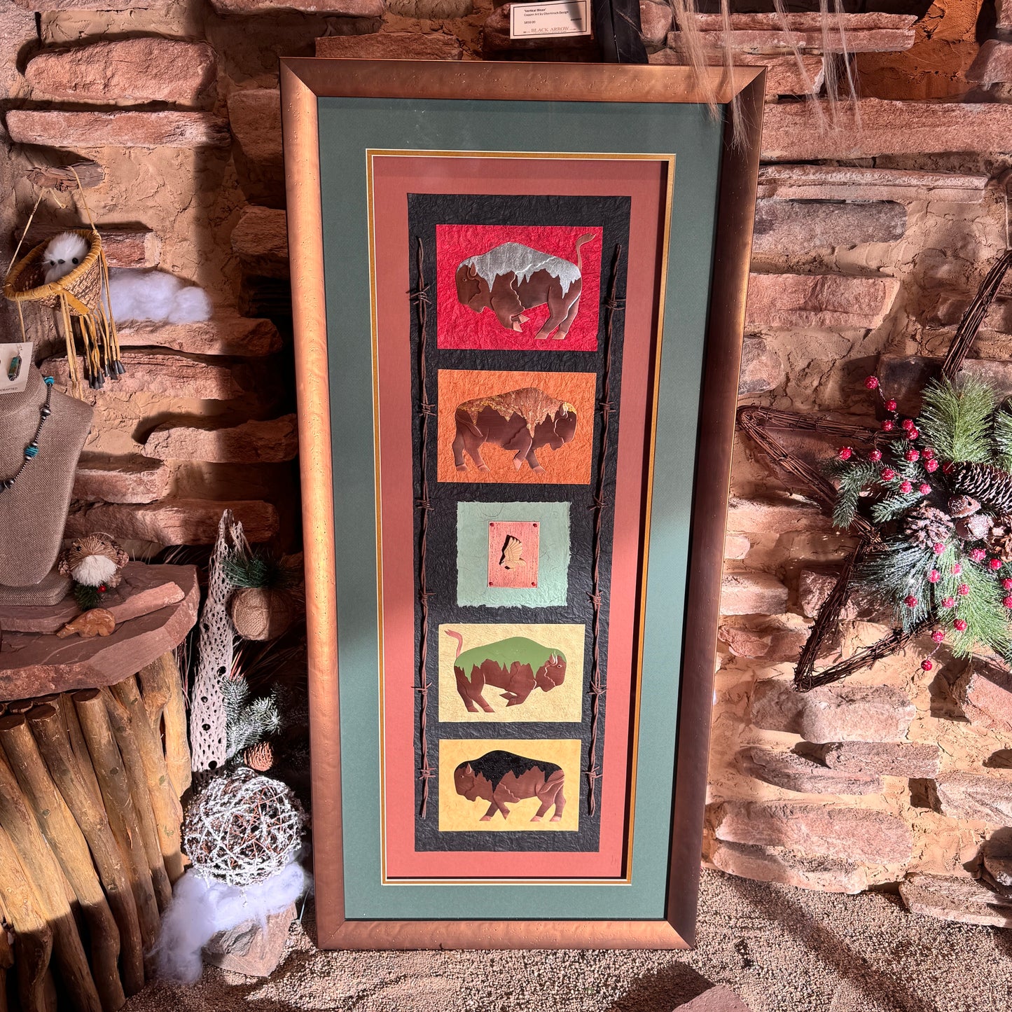 Contemporary Copper Art Oberkirsch Design - Vertical Bison