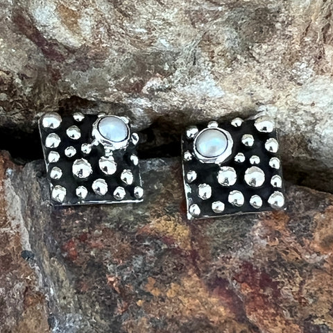 Million Drops Fresh Water Pearl Sterling Silver Earrings by Akee Douglas