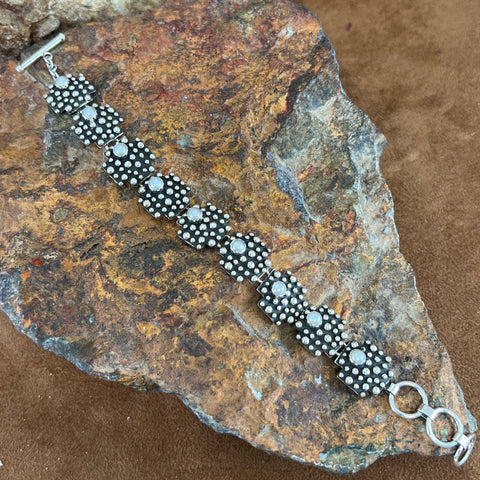 Million Drops Fresh Water Pearl Sterling Silver Link Bracelet by Akee Douglas