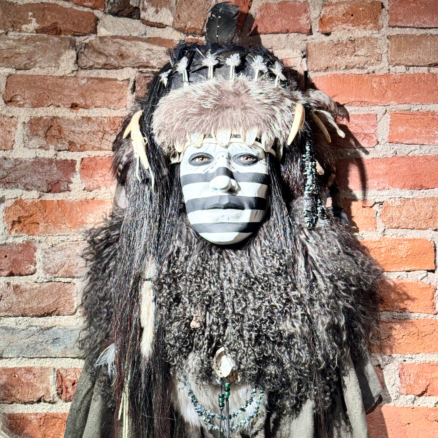 The Medicine Man II Native American Style Spirit Mask by Cindy Jo Popejoy - Estate