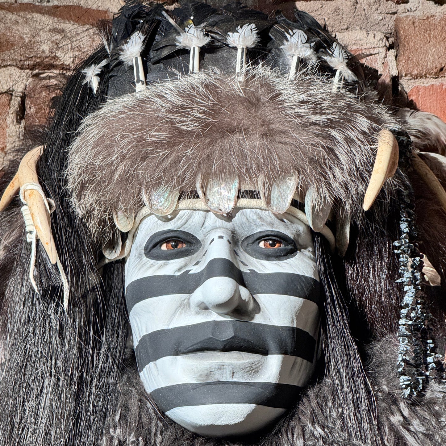 The Medicine Man II Native American Style Spirit Mask by Cindy Jo Popejoy - Estate