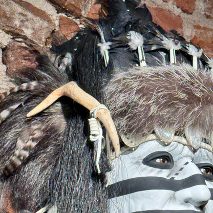 The Medicine Man II Native American Style Spirit Mask by Cindy Jo Popejoy - Estate