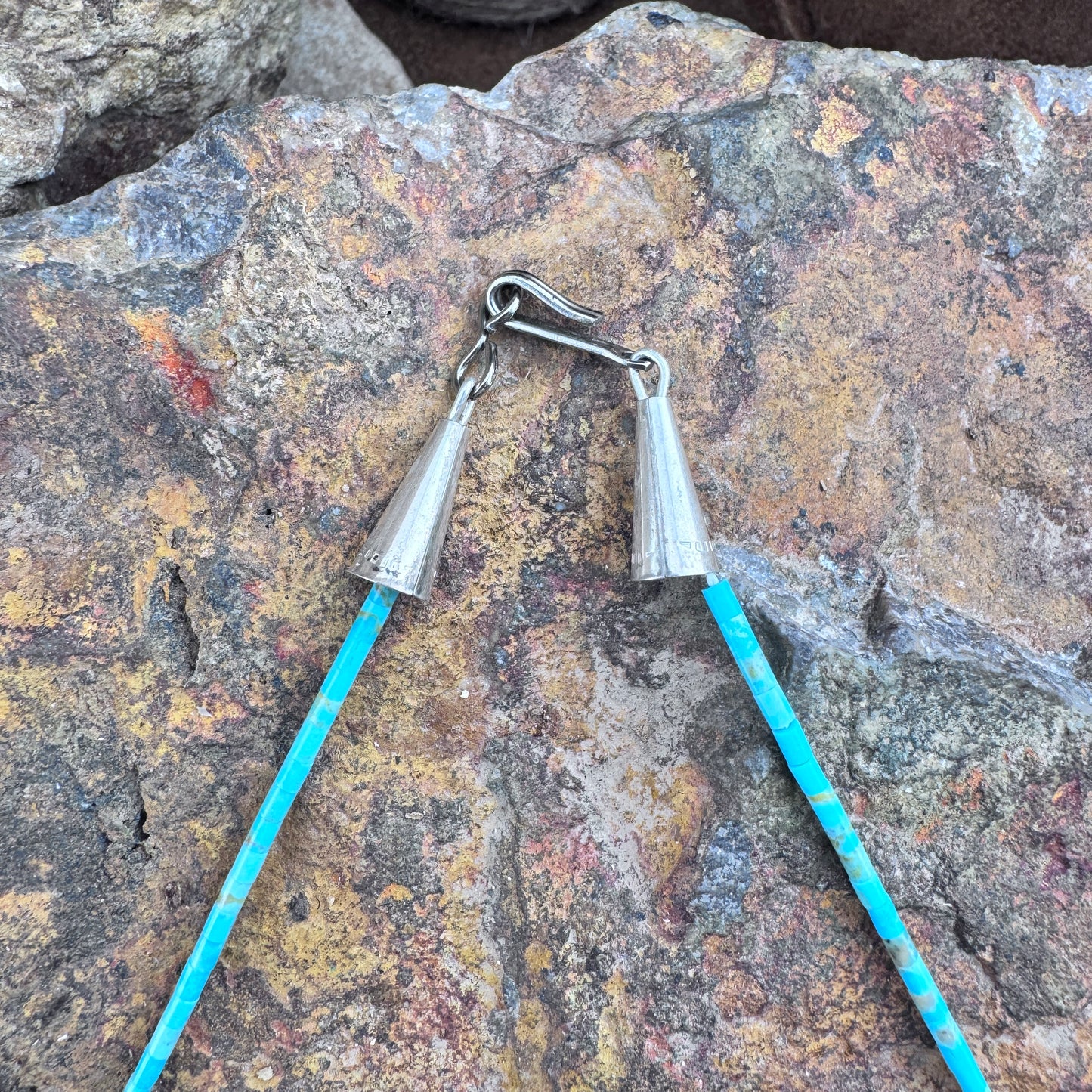 Vintage Animal Fetish Necklace with Turquoise Heishi - Estate