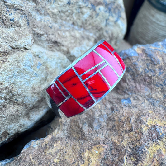 David Rosales Rosarita Inlaid Sterling Silver Ring