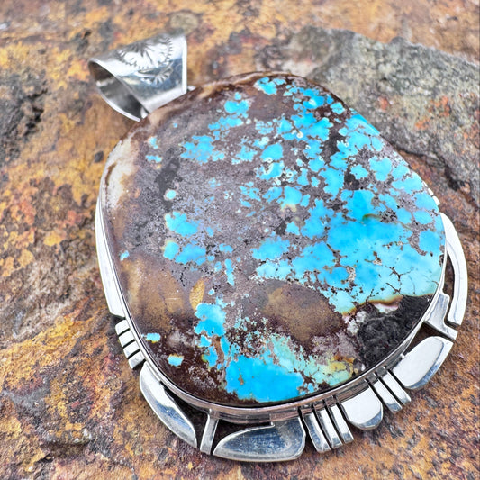 Vintage Boulder Turquoise Pendant - Estate