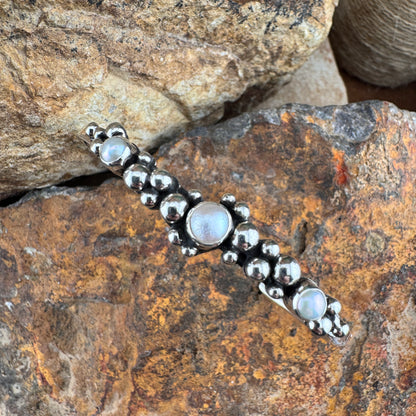 Million Drops Fresh Water Pearl Sterling Silver Cuff Bracelet by Ray Coriz