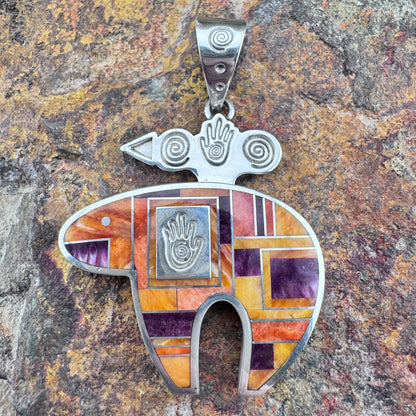 Vintage Spiny Oyster Bear Pendant by Leslie & Ray Tracey - Estate