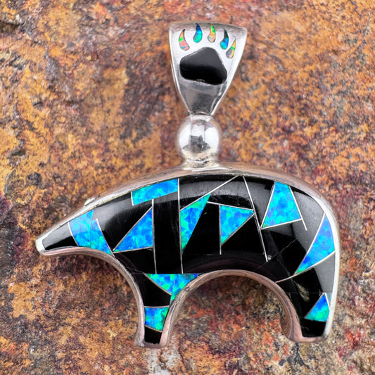 Vintage Reversible Bear Pendant by G.L. Miller - Estate