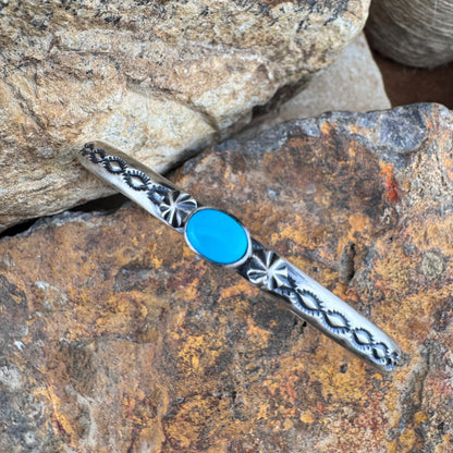 Sleeping Beauty Sterling Silver Bracelet Cuff by Jermie Delgarito