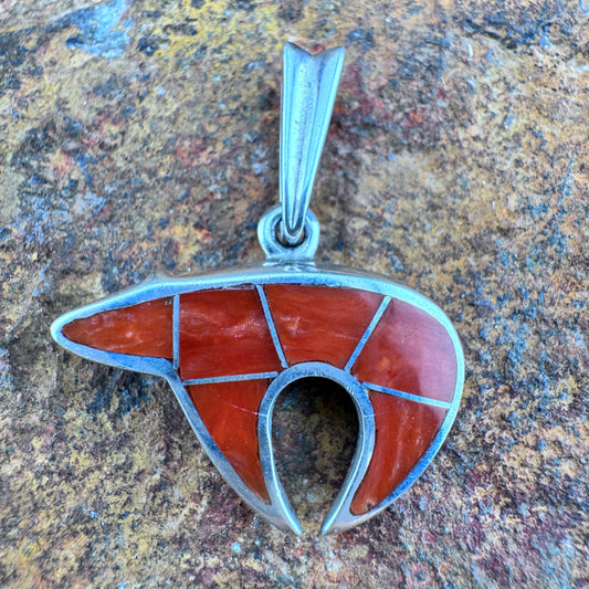 Vintage Reversable Bear Pendant - Estate