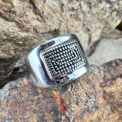 Sterling Silver Geometric Ring by Elgin Tom