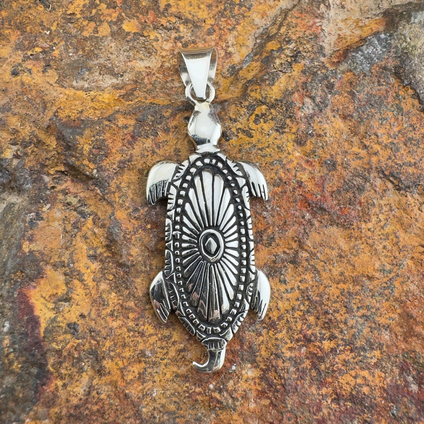 David Rosales Sterling Silver Pendant Turtle