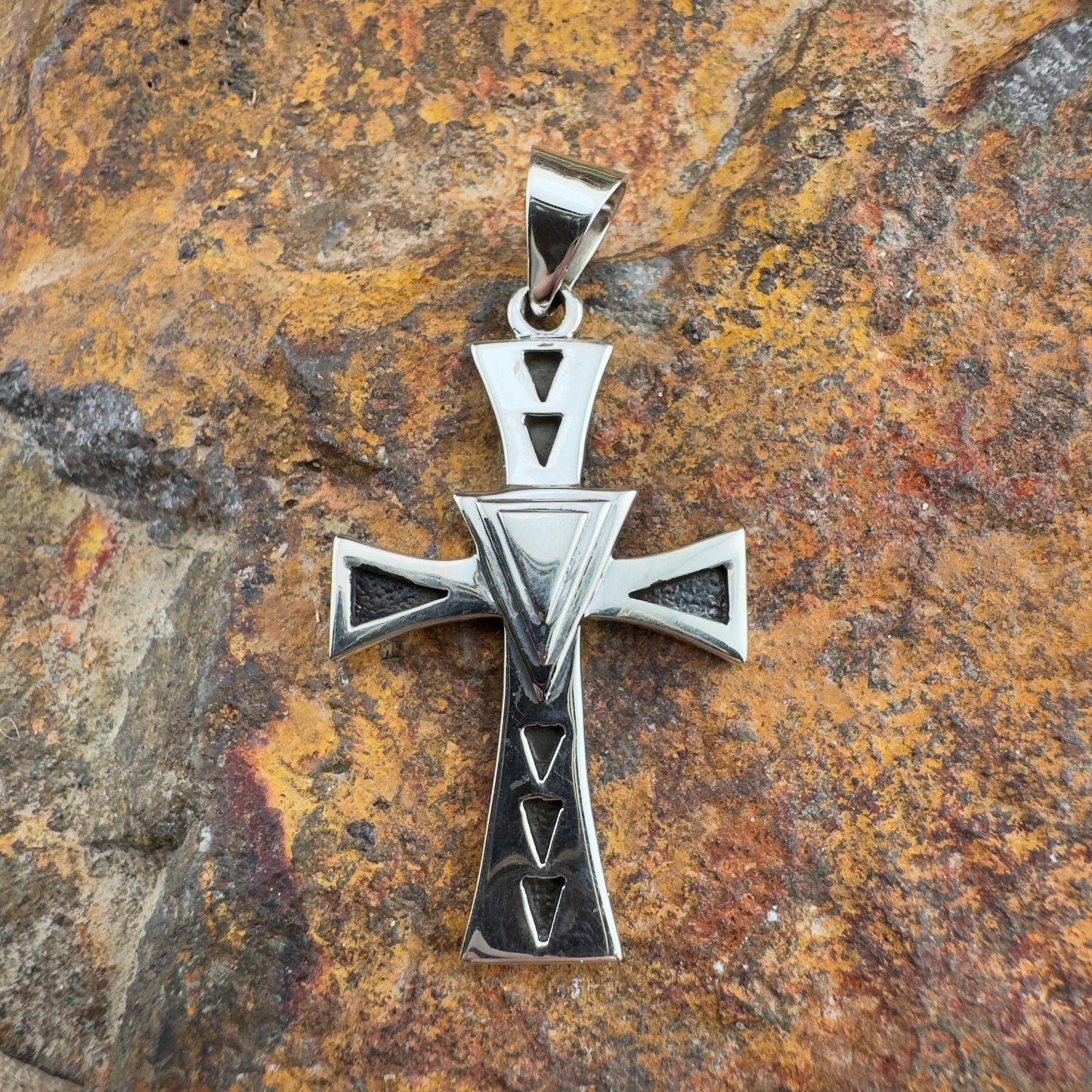David Rosales Silver Country Sterling Silver Pendant Cross