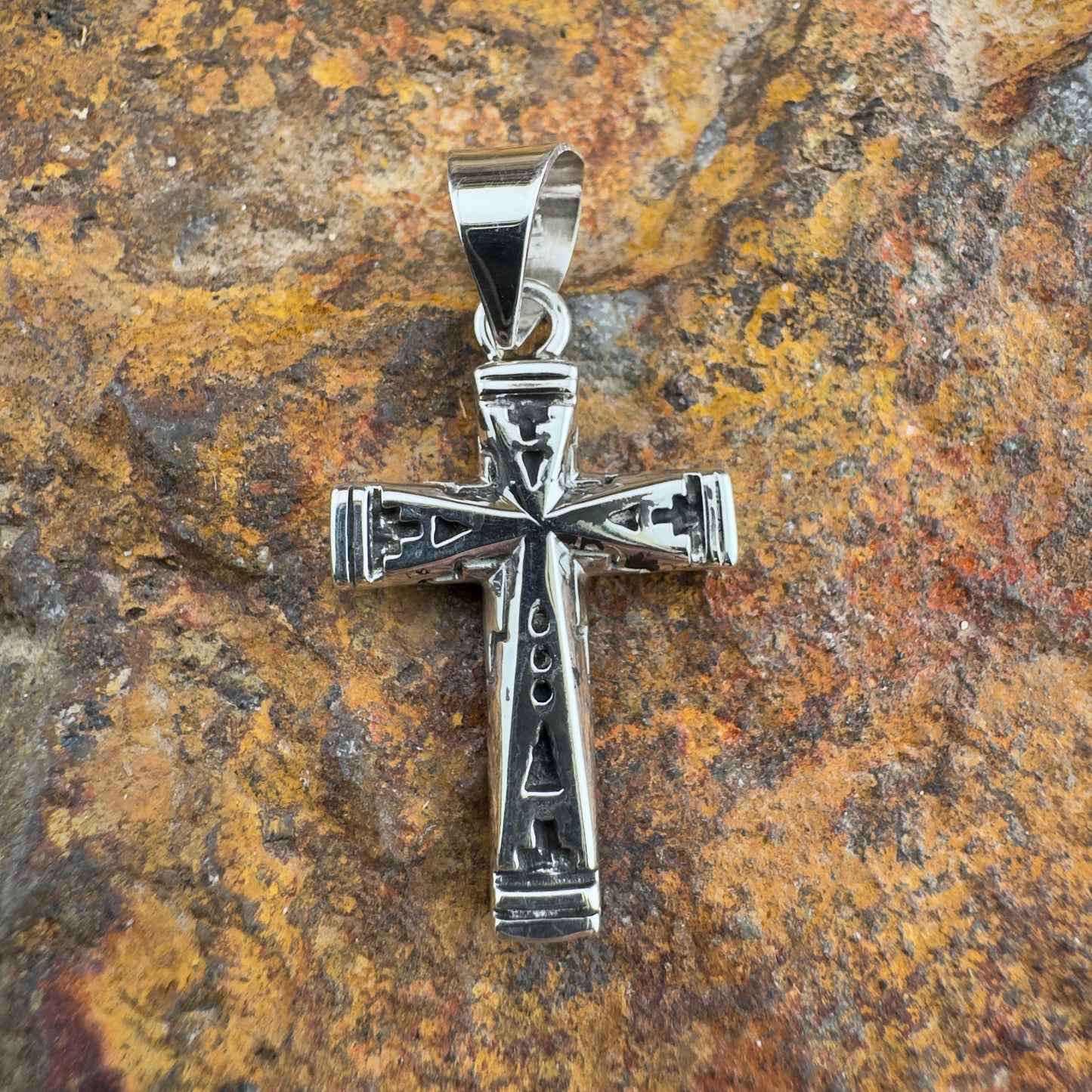 David Rosales Silver Country Sterling Silver Pendant Cross