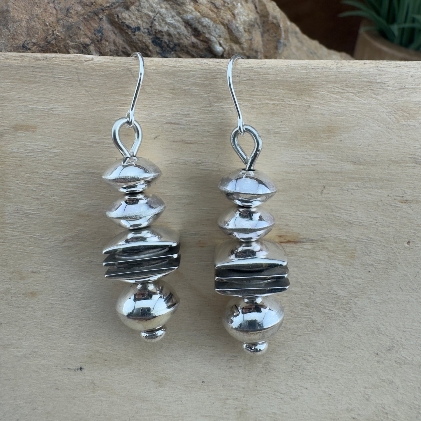 Stunning Polished Sterling Sliver necklace by Navajo artist Jack Tom