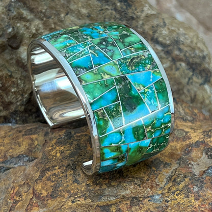 David Rosales Sonoran Gold Inlaid Sterling Silver Bracelet