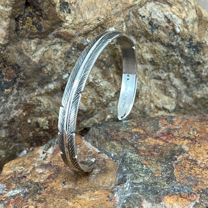 Sterling Silver Feather Cuff Bracelet by Jon Nelson