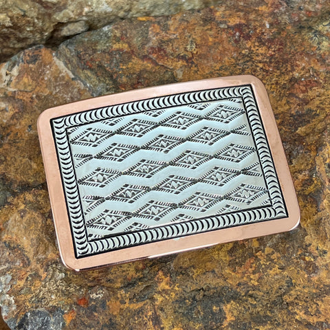 Sterling Silver & Copper Buckle - By Sylvana Apache