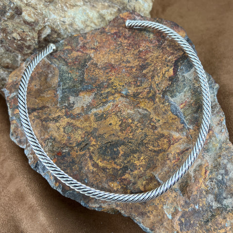 Sterling Silver Collar Twisted Necklace by Artie Yellowhorse