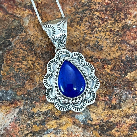 Lapis Sterling Silver Pendant by Kevin Ramone