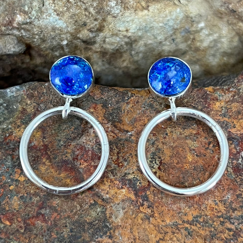 Blue Lapis Sterling Silver Earrings by Cathy Webster