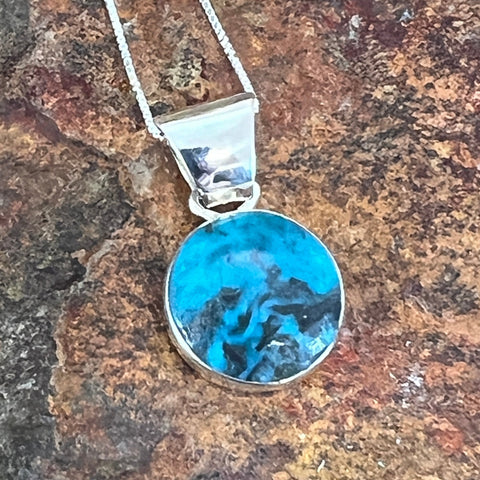 Kingman Turquoise Sterling Silver Pendant by Nicoli Ashley