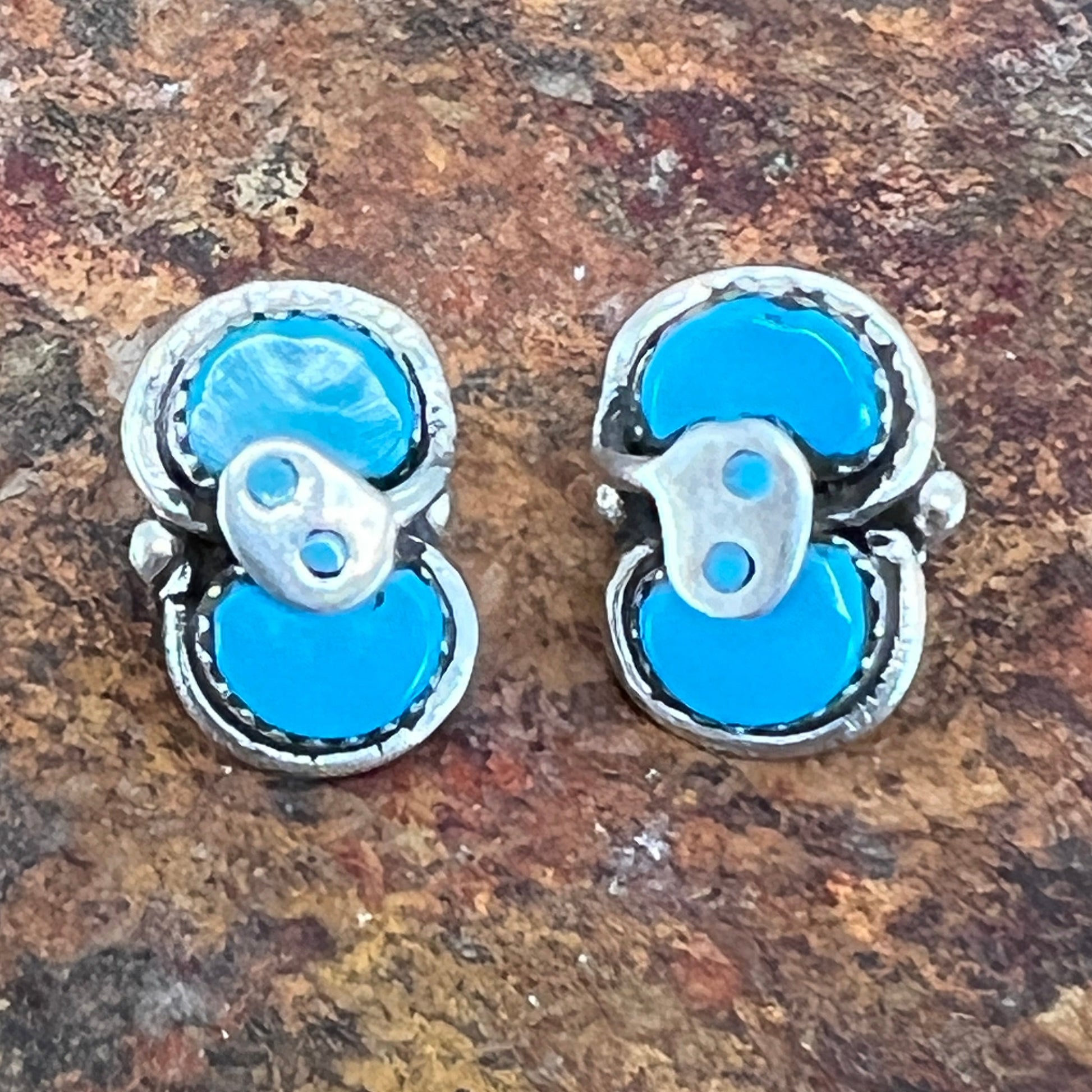 Joy Calavaza Kingman Turquoise Sterling Silver Earrings 'Effie'