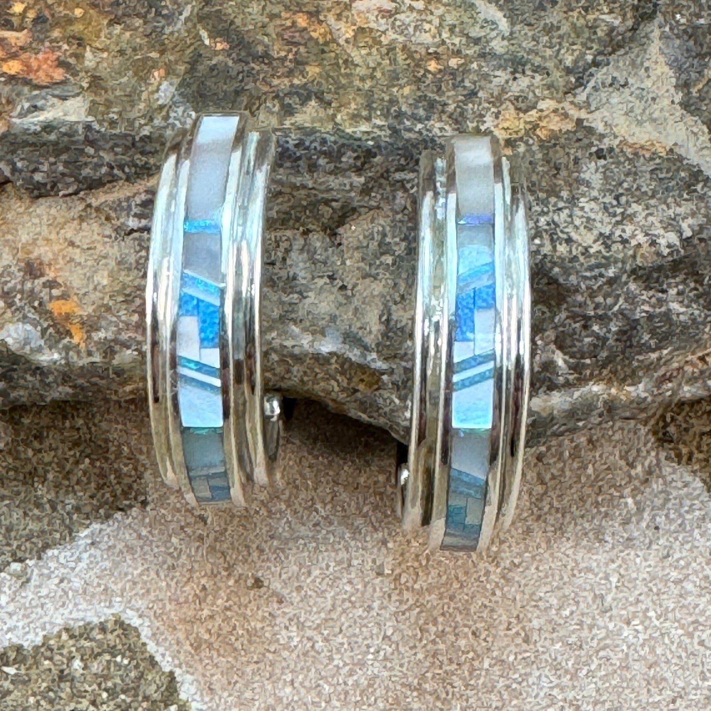 David Rosales Mystic Pearl Collection Hoop Earrings