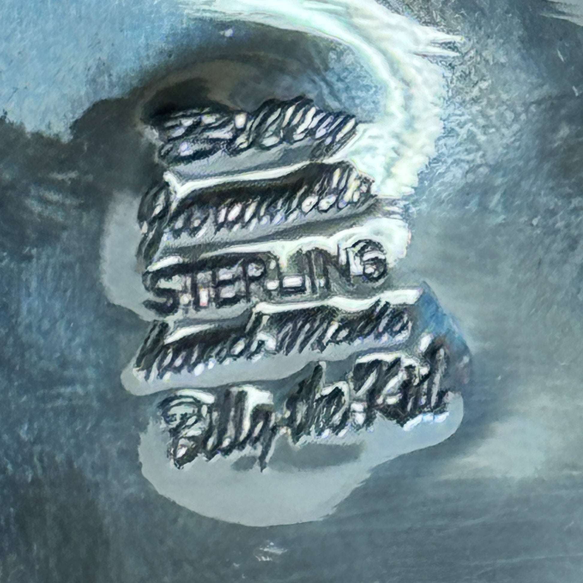 Black Jet and Sterling Silver Pendant by Billy Jaramillo