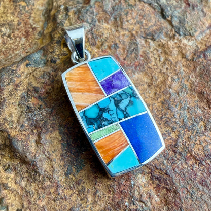David Rosales Indian Summer Inlaid Sterling Silver Pendant