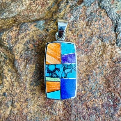 David Rosales Indian Summer Inlaid Sterling Silver Pendant