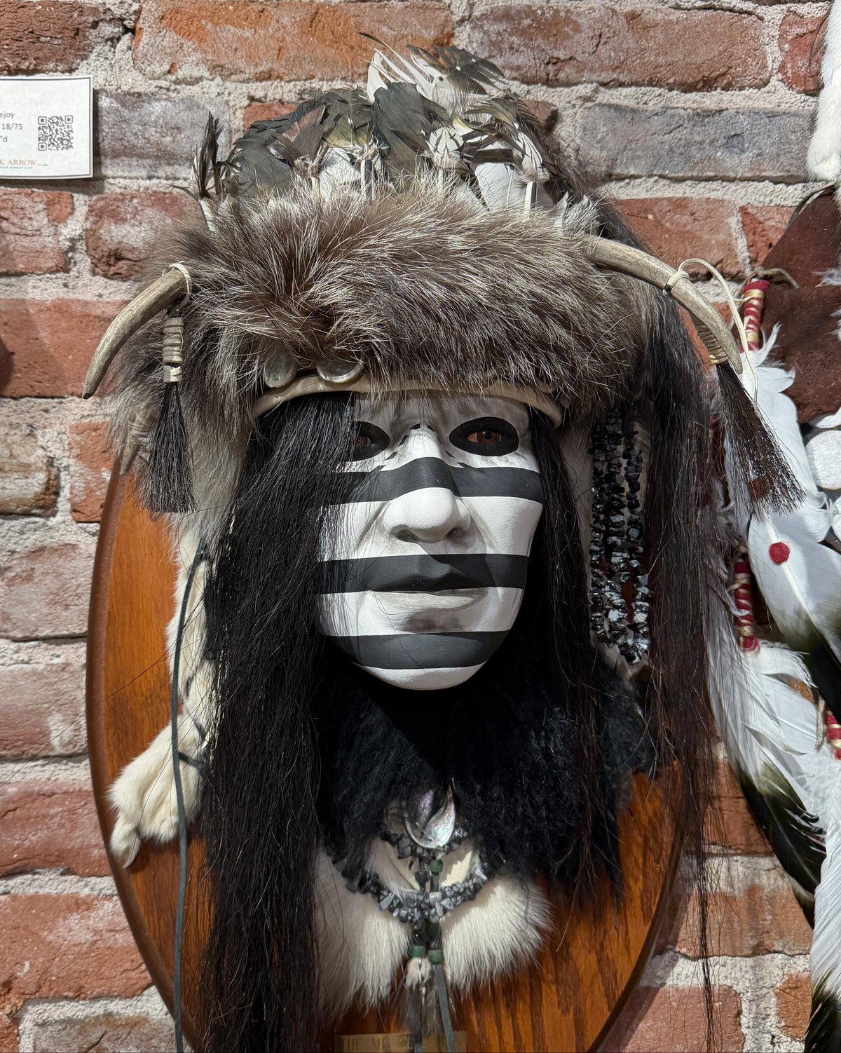 The Medicine Man Native American Style Spirit Mask by Cindy Jo Popejoy - Estate