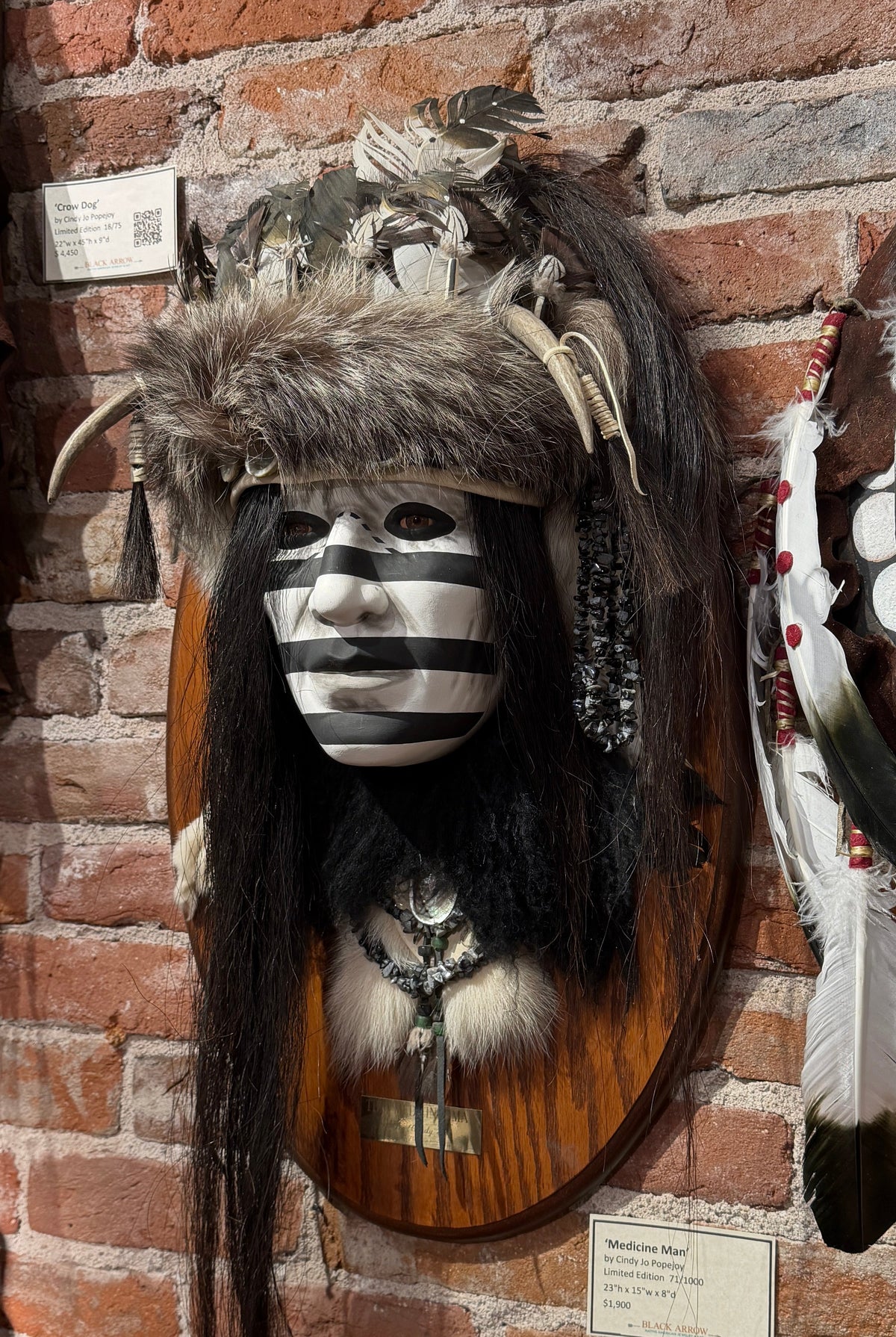 The Medicine Man Native American Style Spirit Mask by Cindy Jo Popejoy - Estate