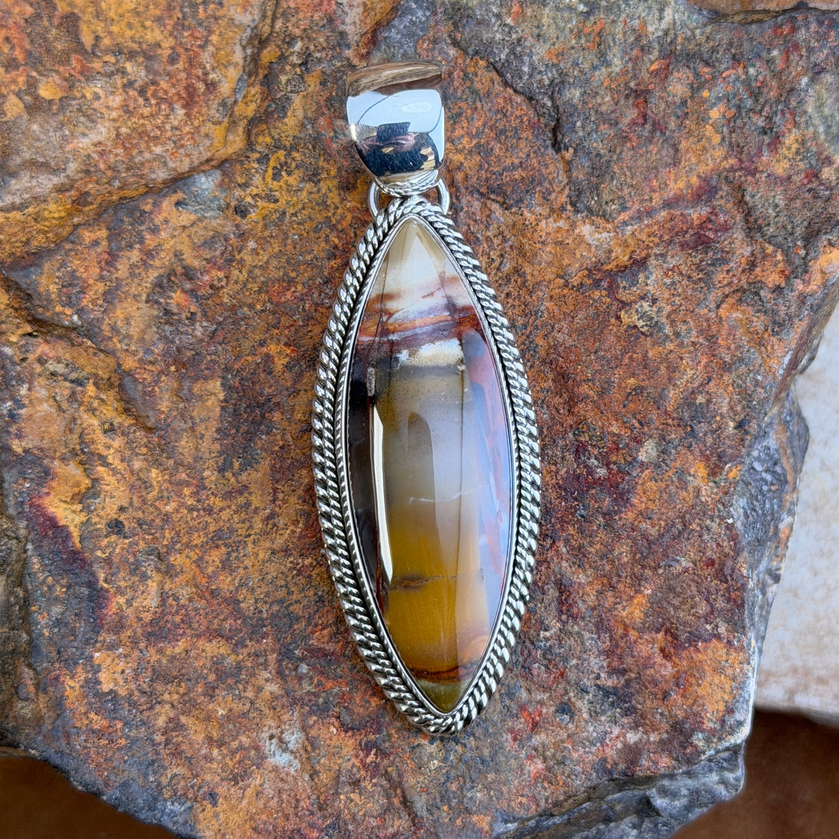 Opal Wood Pendant by Artie Yellowhorse