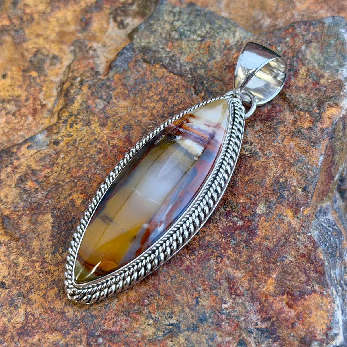 Opal Wood Pendant by Artie Yellowhorse