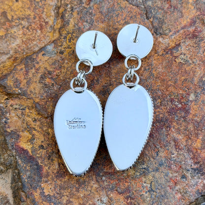 Opal Wood Post Drop Earrings by Artie Yellowhorse