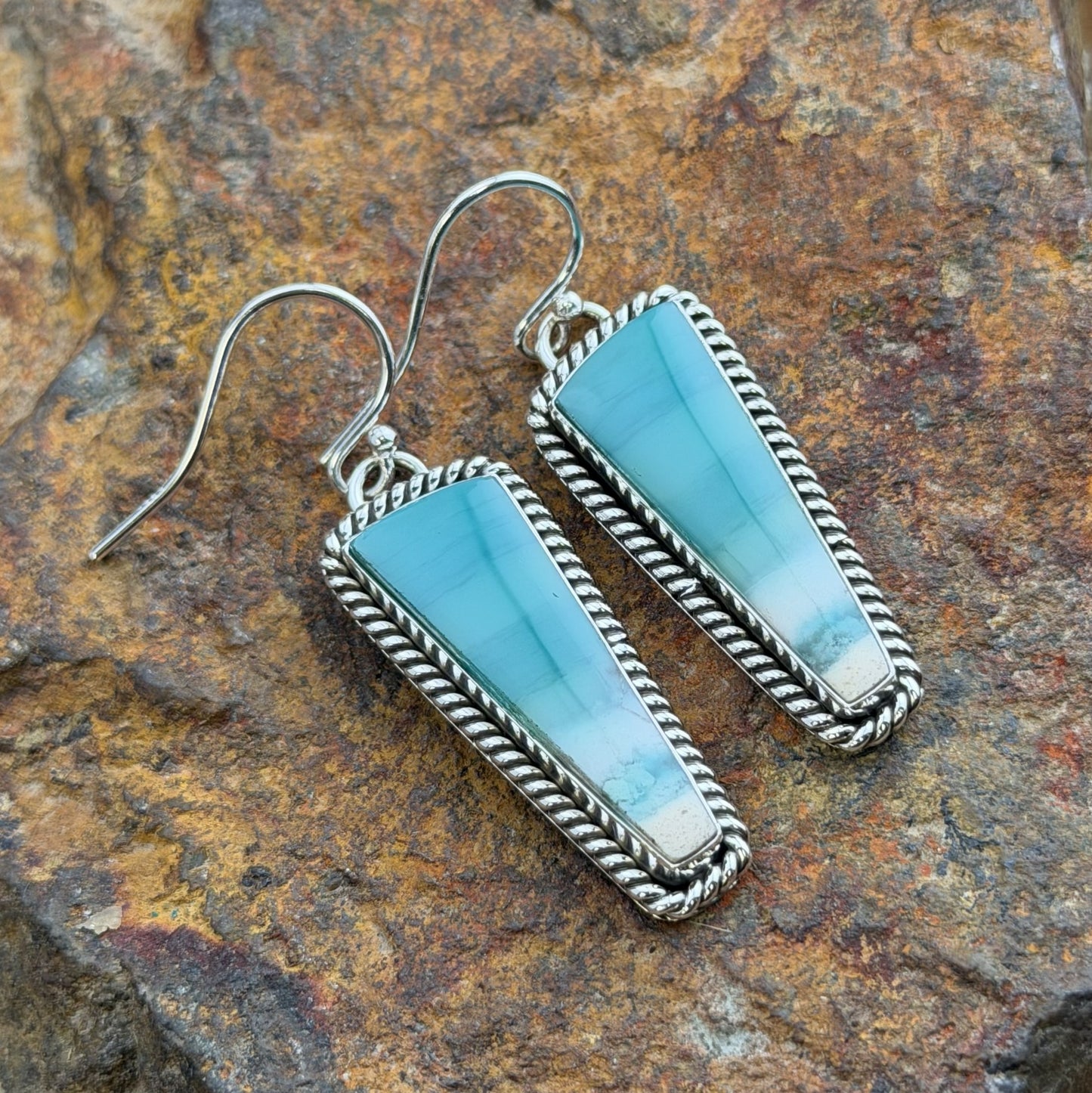 Opal Wood Earrings by Artie Yellowhorse