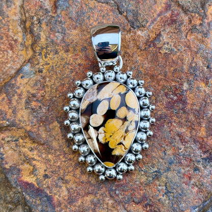Peanut Wood Pendant by Artie Yellowhorse