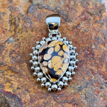 Peanut Wood Pendant by Artie Yellowhorse