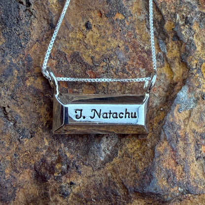 Blue Lapis Sterling Silver Pendant by Troy Natachu