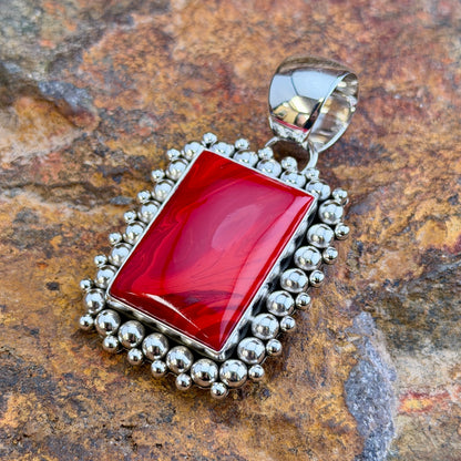 Rosarita Sterling Silver Square Pendant by Artie Yellowhorse