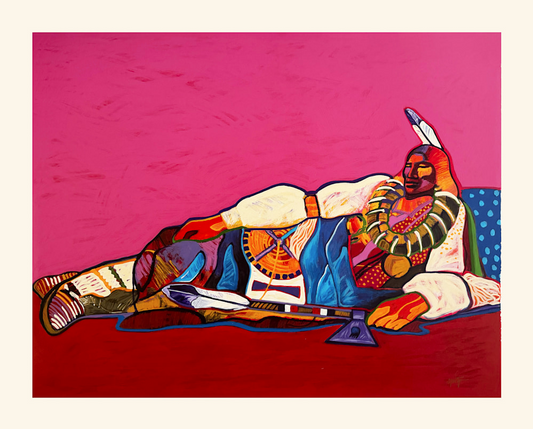 'Ponca Chief' hand-signed serigraph by John Nieto - Estate