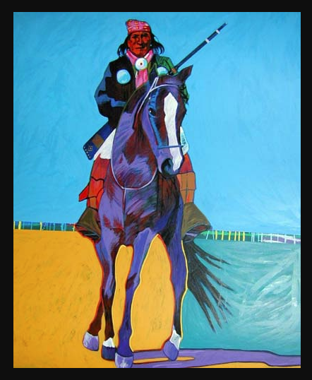 'Geronimo' hand-signed serigraph by John Nieto - Estate