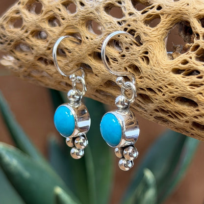 Sleeping Beauty Turquoise Earrings by Artie Yellowhorse
