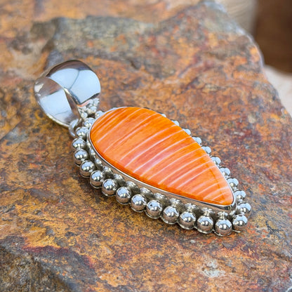 Spiny Oyster Sterling Pendant by Artie Yellowhorse