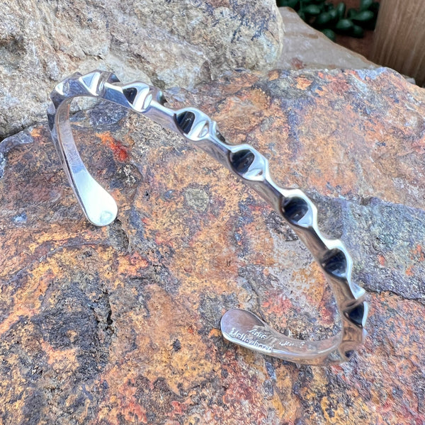 Sterling Silver Geometrical Bracelet Cuff by Artie Yellowhorse