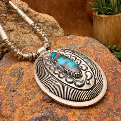 Large pendant with turquoise centerpiece