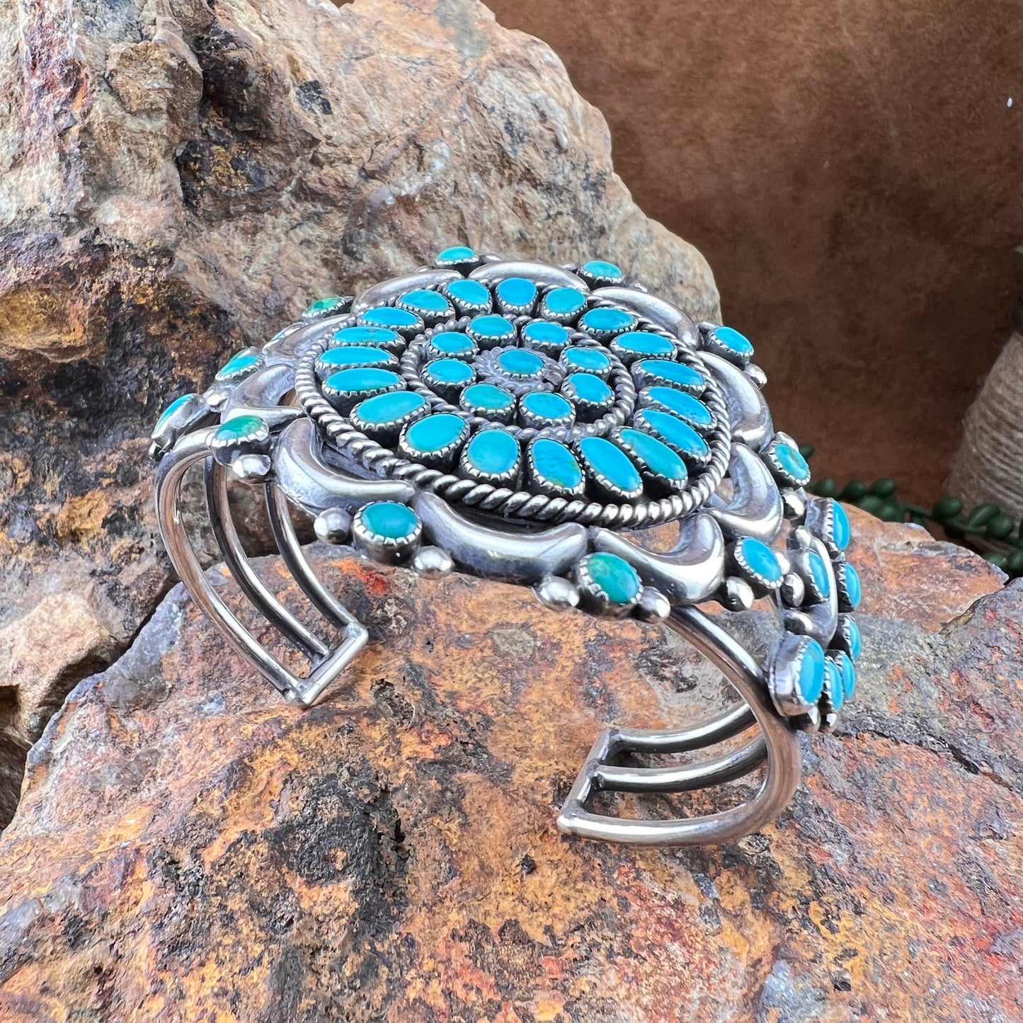 Vintage Turquoise Cuff Bracelet - Estate